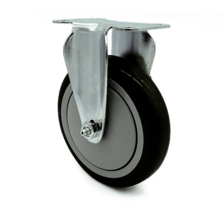 Service Caster 5 Inch Black Polyurethane Wheel Rigid Top Plate Caster SCC-20R514-PPUB-BLK-TP3